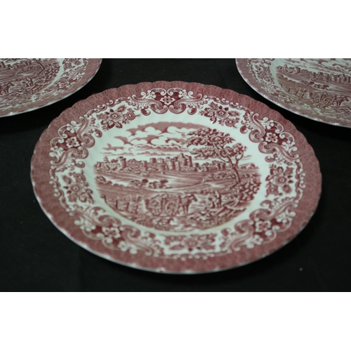 332 - Olde Country Castles Ironstone 4 x Plates