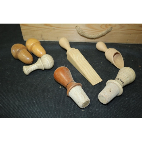 344 - A Selection of Hand Made/Turned Light Pulls, Garden Dibbers and More