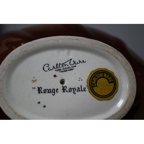 359 - Carlton Ware 3 x Leaf Dishes Rouge Royale