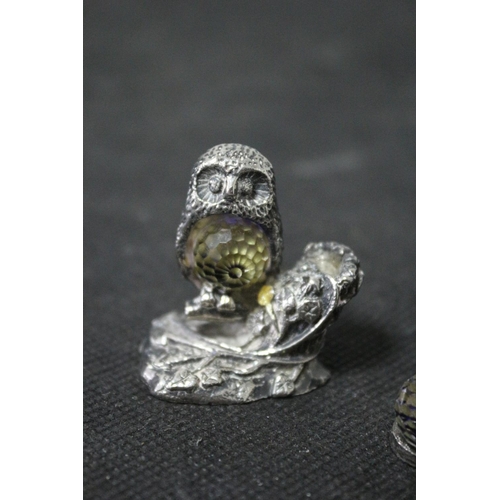 369 - 3 x Pewter Miniature Figures WAPW