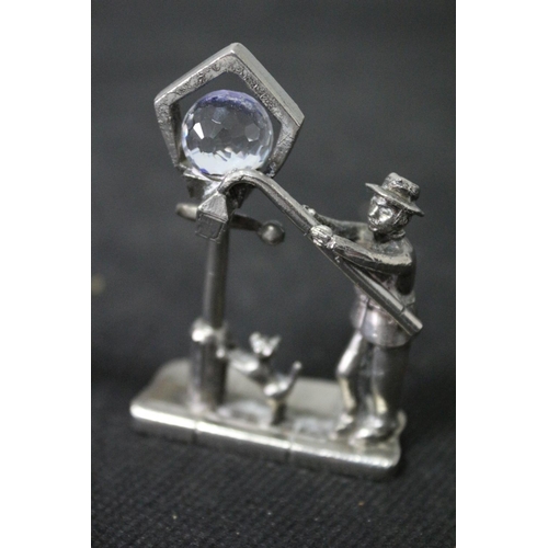 369 - 3 x Pewter Miniature Figures WAPW