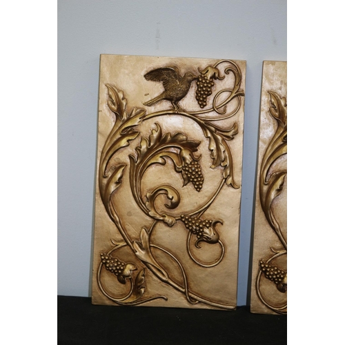 37 - 2 Ceramic Wall Plaques with Raised Finish. 17CM X 29CM