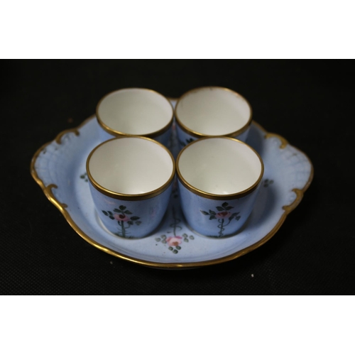 372 - Decorative Vintage Egg Cups on Server, Egg Porcelain Dish and Twining Ginger Jar