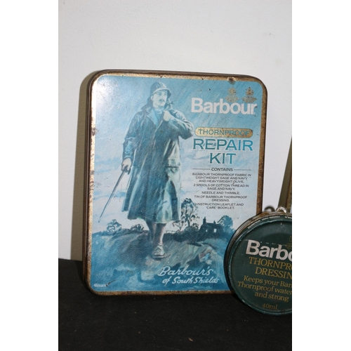 4 - 2 Tins of Barbour Repair Kits Containing some Barbour items