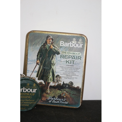 4 - 2 Tins of Barbour Repair Kits Containing some Barbour items