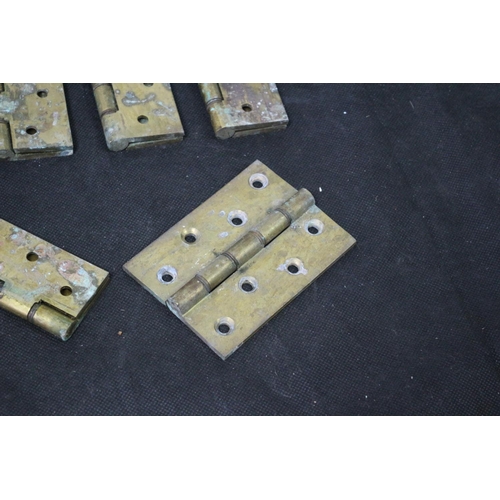 41 - 6 Heavy Brass 4 inch Hinges