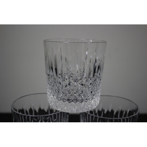 47 - 7 Heavy Cut Glass Crystal Whiskey Glass 9CM Tall