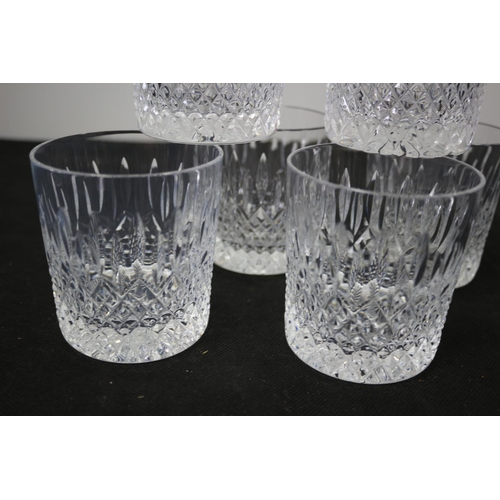 47 - 7 Heavy Cut Glass Crystal Whiskey Glass 9CM Tall