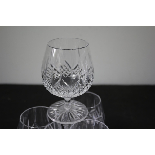 48 - 4  Heavy Cut Glass Crystal Brandy Glasses 12.5 CM Tall