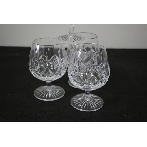 48 - 4  Heavy Cut Glass Crystal Brandy Glasses 12.5 CM Tall