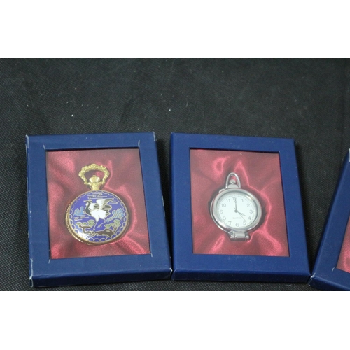 496 - 4 x Collectable Boxed Pocket Watches