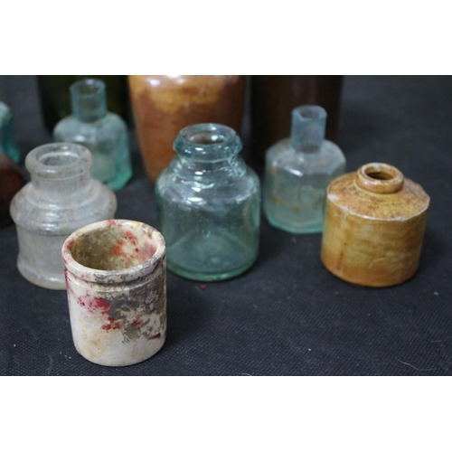 5 - Mixed Lot of Glass Bottles and Stoneware Including R White