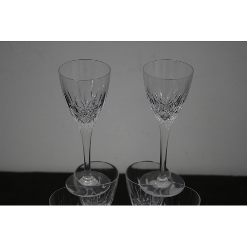 50 - 6 Cut Glass Stuart Scottish Crystal Sherry/Port Glasses 16CM Tall