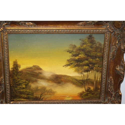 504 - 3 x Ornately Framed Oil on Board Fantasy Paintings by A. Moore