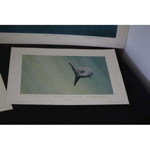 502 - Set of 6 Jeremy Paul Signed, Numbered, Limited Edition Prints - 5 Were Used on the 1998 Isle of Man,... 