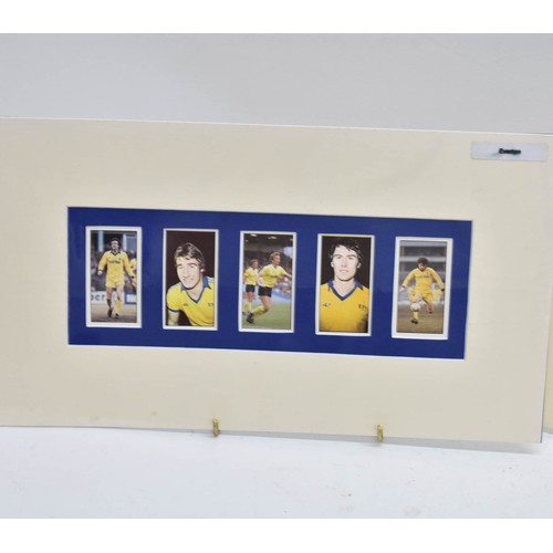 561 - A Collection Of 10 Mounted Cigarrette/Tea Cards Of A Football Topic. Each Measures 35cm x 20cm.