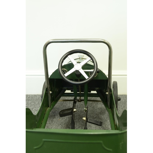 1 - Great Retro Looking Childs Pedal Car in British racing Green manufactured By Grant Gizmos