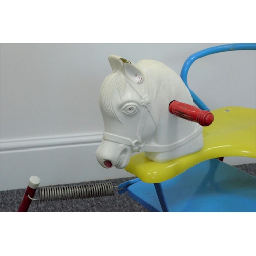 3 - Retro metal Sprung Childs rocking Horse