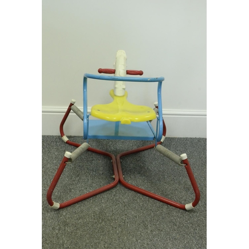 3 - Retro metal Sprung Childs rocking Horse