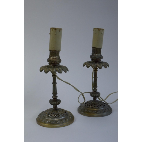 77 - 4 x brass ornate Table Lamps Untested