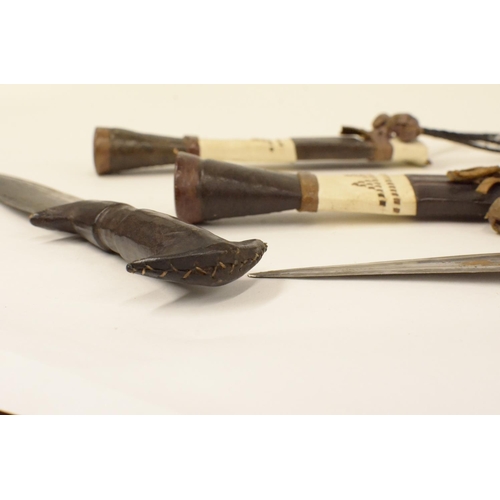 99 - 2 x African Live Blade Daggers in Leather Sheath