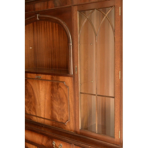 12 - Lovely well made quality wood display cabinet with glass shelves (not shown in picture)with centre d... 