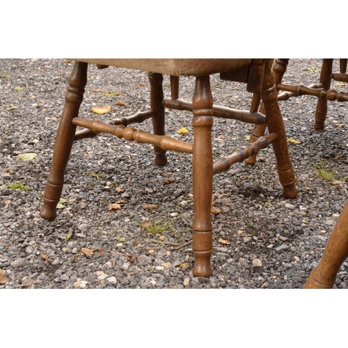 19 - Set of 6 Oak Spindle Back Chairs