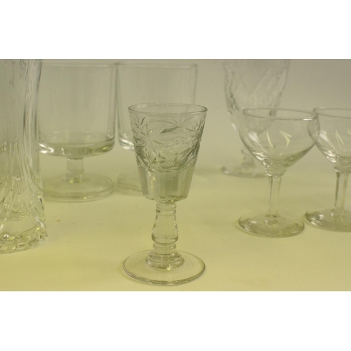 108 - large selection of Glasses including Crystal Vase