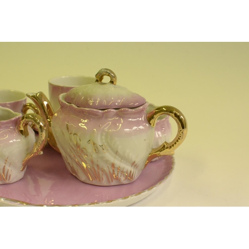 109 - Pink Vintage Miniature China wear Tea set