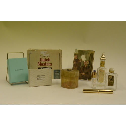 125 - 3 x boxes Monk Card Tiffany, ST Hooper & Dutch Masters, 3 Perfume Bottles Empty, 1 x lip gloss and a... 