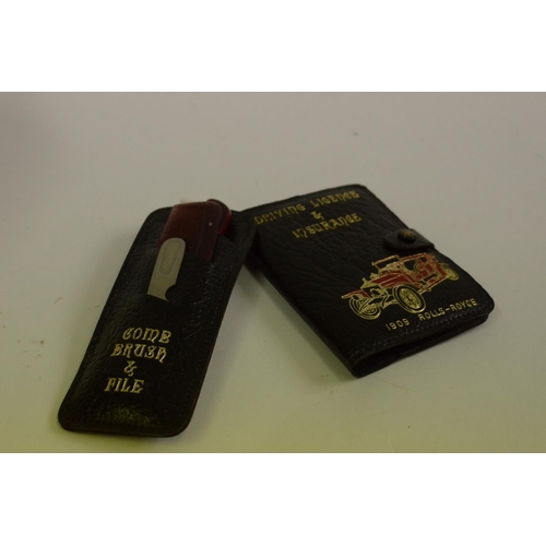 183 - Retro Box Driving License Cover and Comb Set