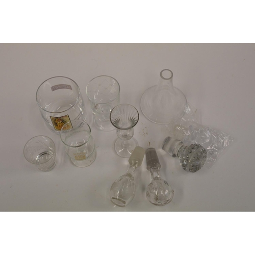 185 - A selection of Glassware and Bottle Stoppers