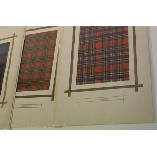 194 - A Selection of Antique prints Scottish Tartan