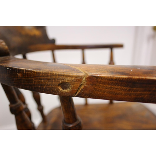 207 - Captains chair with Age  repair to one Arm