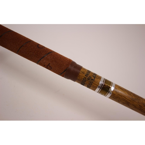 351 - Vintage Handmade Wooden Hickory Golf Club Marked The Laird Handmade in St Andrews including Tartan C... 