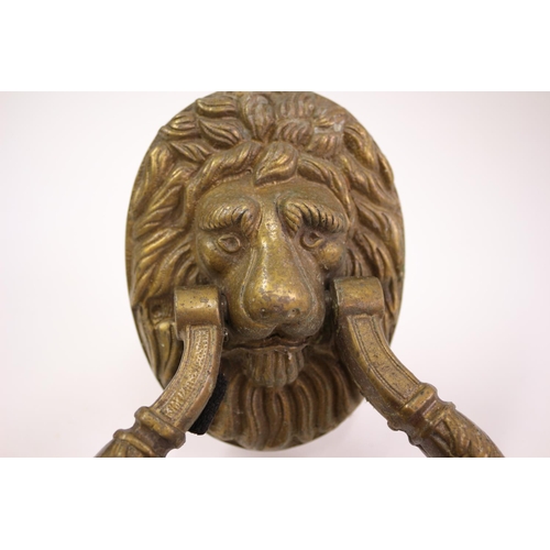 353 - Heavy Metal Lion Head Door Knocker