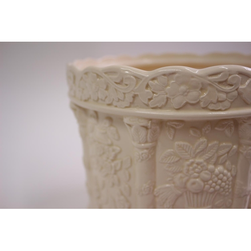 360 - Nice Size Decorative Ivory Coloured Plant Pot