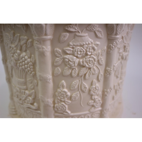 360 - Nice Size Decorative Ivory Coloured Plant Pot