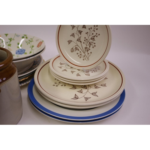 374 - A Ramage Box of plates and Bowls including Names Like Biltons, Broadhurst Plus More