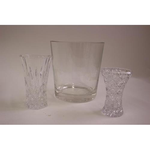 375 - A Great selection of Glassware Including Crystal Cut Glasses and Decanter and Bowl