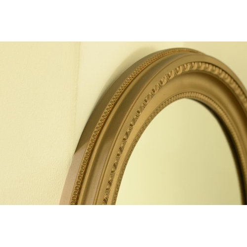 405 - Oval Ornate  Gold Mirror