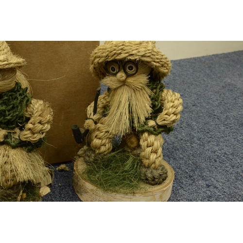 429 - A Large Selection of Rope and Wood Characters