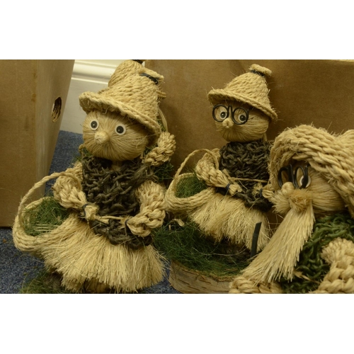 429 - A Large Selection of Rope and Wood Characters