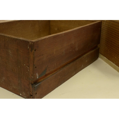 433 - A Collection of Aged Wooden Boxes and One Metal Box