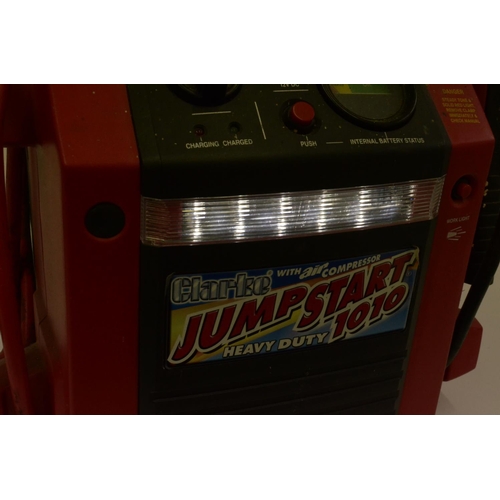 435 - Clarke Jumpstart 1010 Heavy Duty with Air Compressor and Light, missing Charger