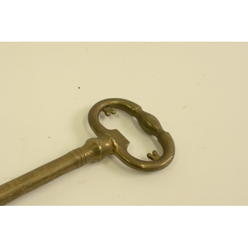 442 - Vintage Brass Military Button Guard and brass large Key