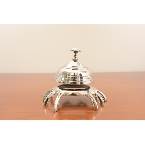 467 - 1 x Silver Crab Bell Desk Top