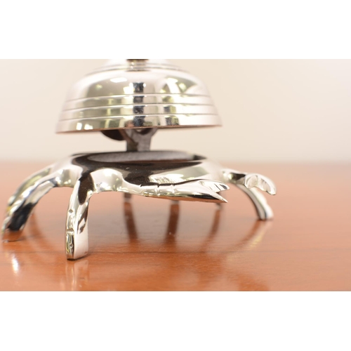 467 - 1 x Silver Crab Bell Desk Top