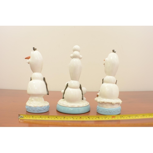 473 - 3 x Disney Olaf Figurines From Frozen