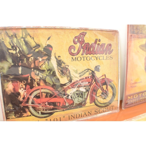 487 - 3 x Indian Motorcycle Sign 40mx30m